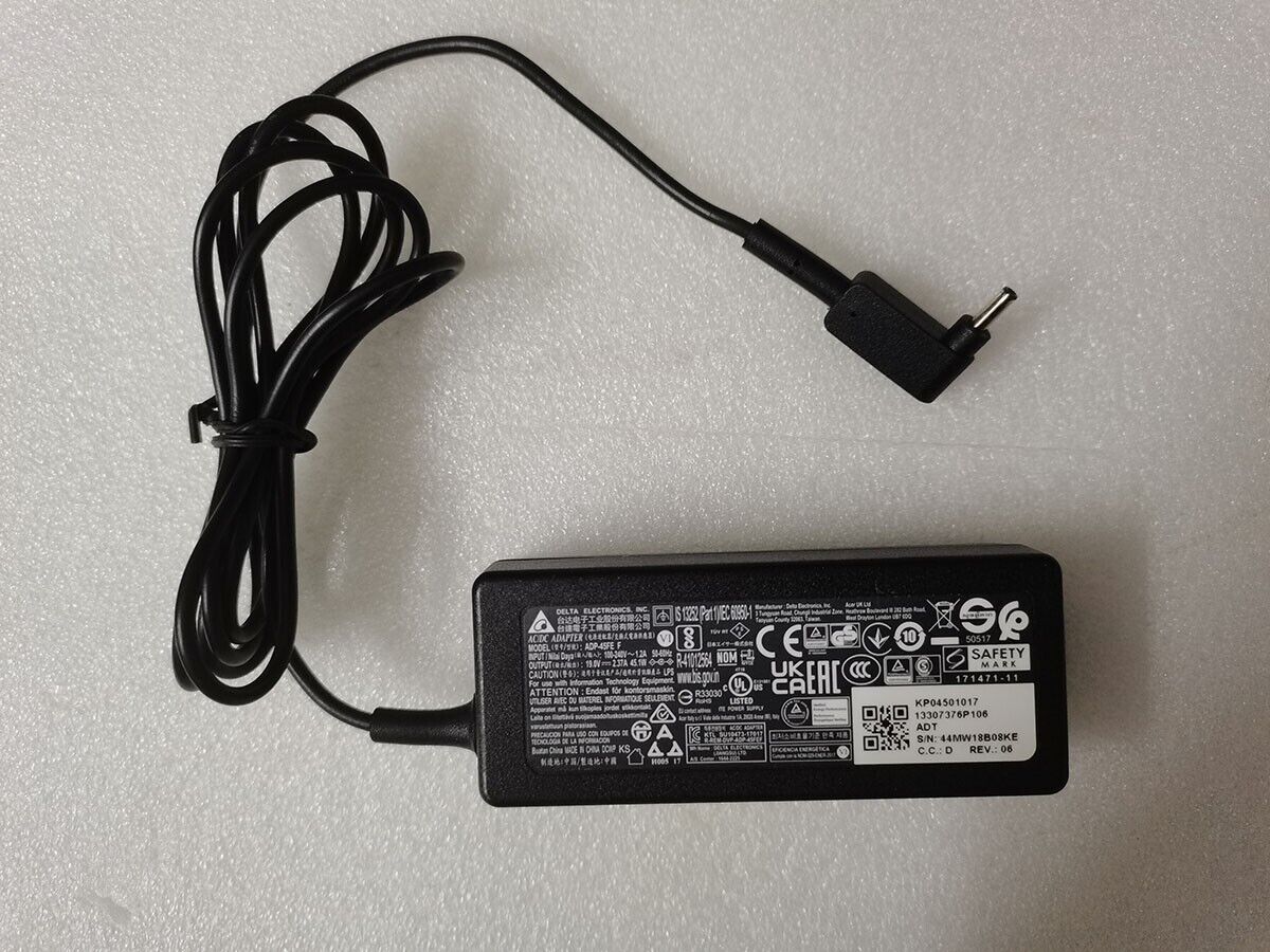 *Brand NEW*Genuine Delta 19V 2.37A AC ADAPTER 3.0mm ADP-45FE F For Acer Chromebook N15Q8 CB5-132T-C8